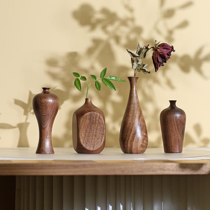 Wooden Geometric Flower Arrangement