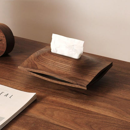 Hills Solid Wooden Desktop Tissue Box