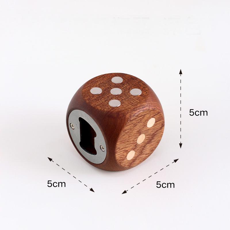 Wooden Dice Bottle Opener