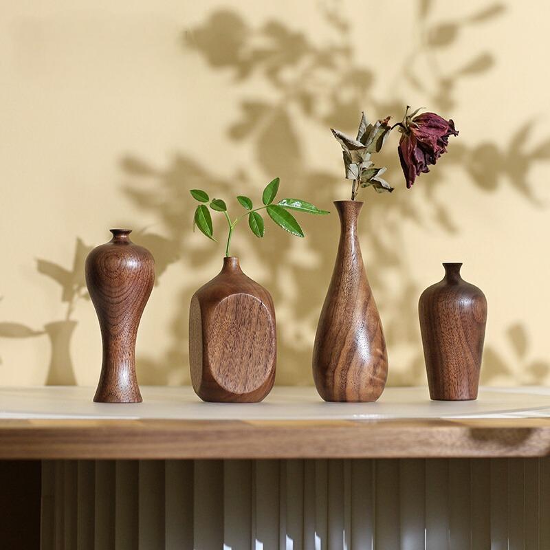 Wooden Geometric Flower Arrangement