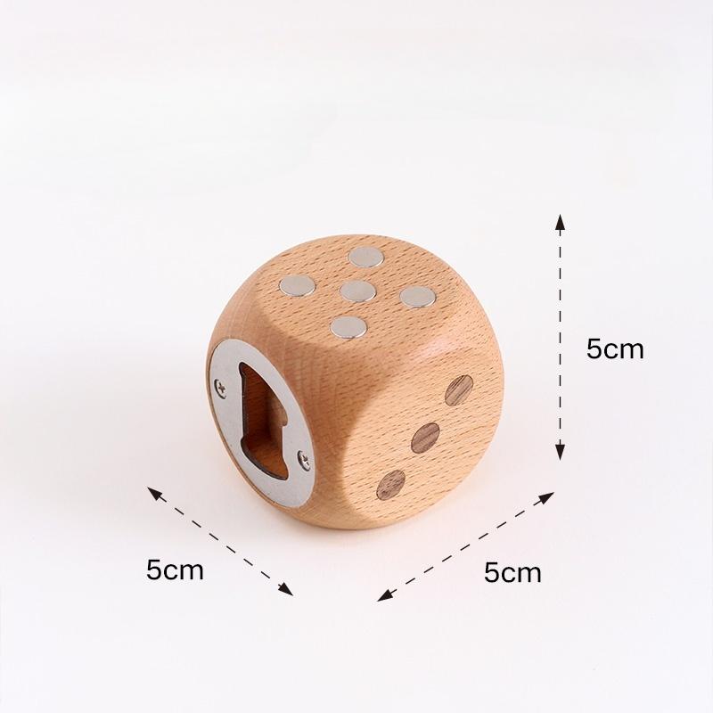 Wooden Dice Bottle Opener