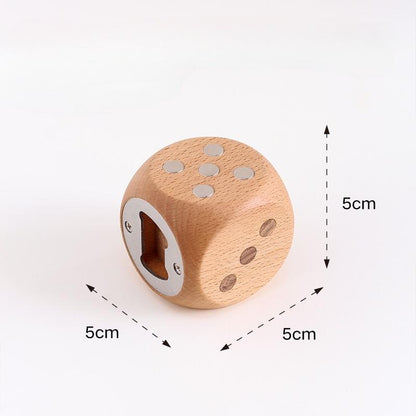 Wooden Dice Bottle Opener