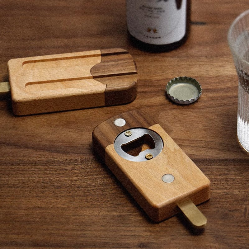 Wooden Ice Cream Bottle Opener