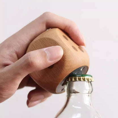 Wooden Dice Bottle Opener