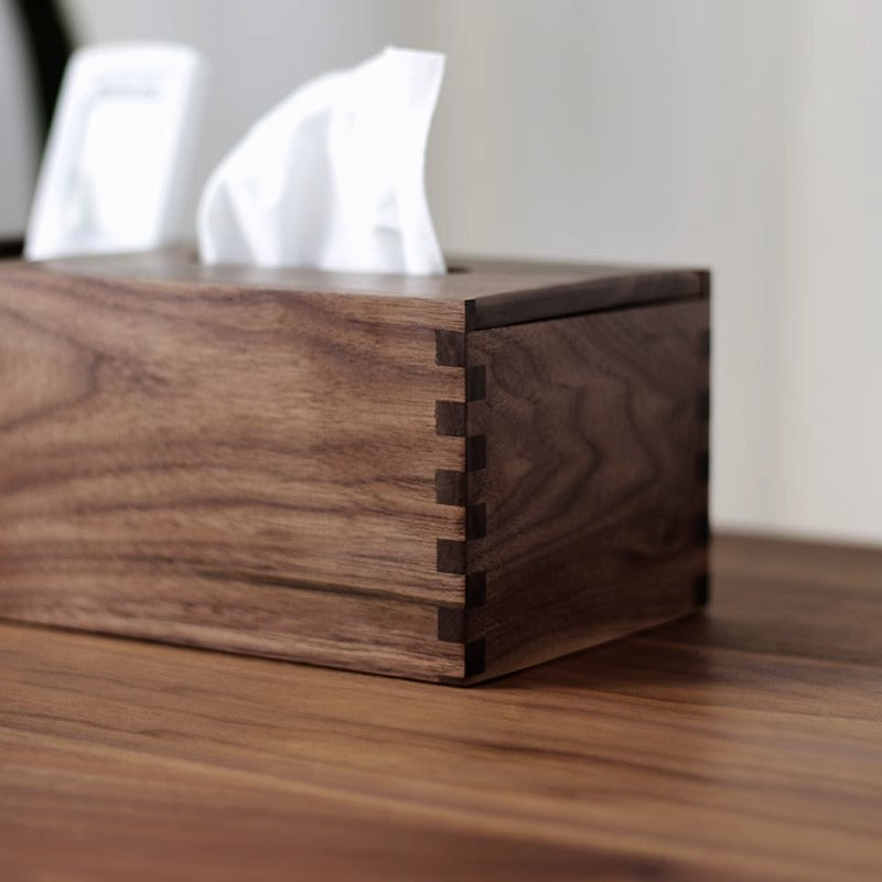 Walnut Tissue Box