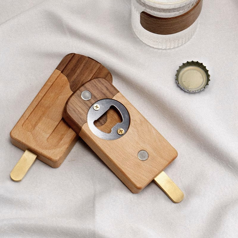 Wooden Ice Cream Bottle Opener