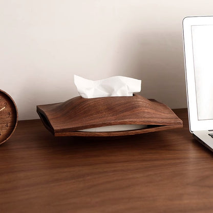 Hills Solid Wooden Desktop Tissue Box